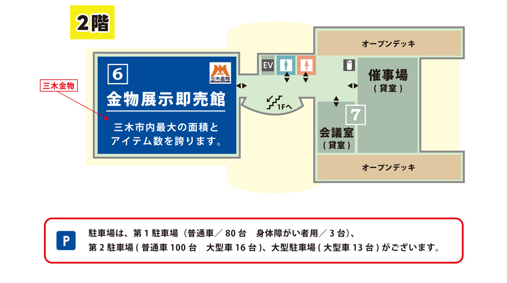 道の駅みき館内マップ2F