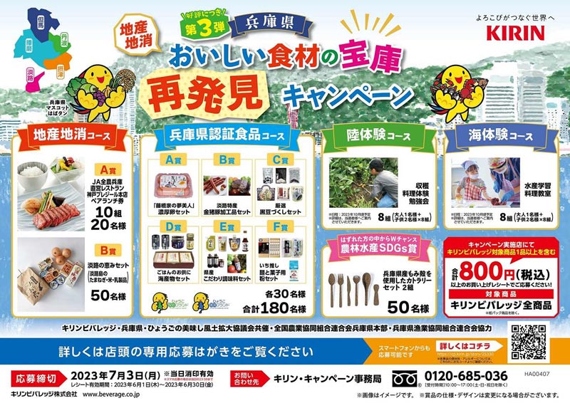 第3弾 兵庫県地産地消おいしい食材の宝庫再発見キャンペーン