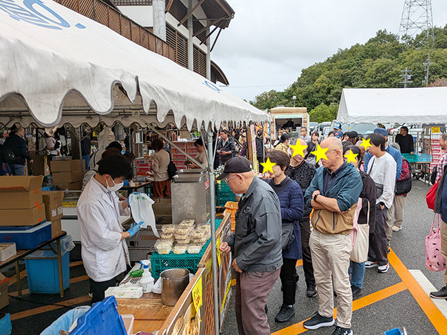 タコと茄子が入った鍛冶屋焼きそば